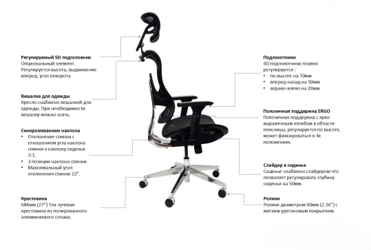 EXPERT ERGO FLY-HB H01 5D черное - 7