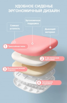 Кресло детское Everprof  Kids 102 Ткань Розовый - 5
